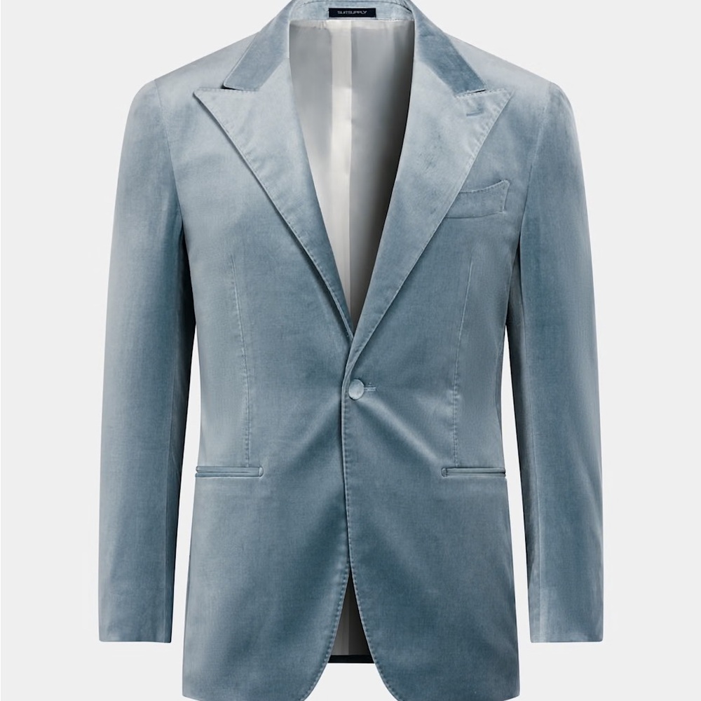 Suitsupply Light Blue Velvet Blazer